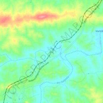 Mapa topográfico Juiz, altitud, relieve