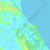 Mapa topográfico Mersing, altitud, relieve