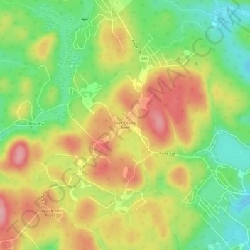 Mapa topográfico Saint-Calixte-Nord, altitud, relieve