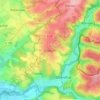 Mapa topográfico Glöbusch, altitud, relieve