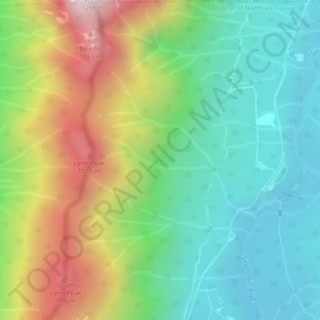 Mapa topográfico Temple Giant, altitud, relieve