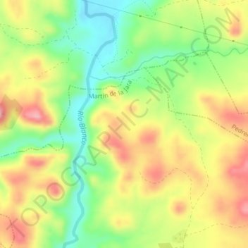 Mapa topográfico Navacerrada, altitud, relieve