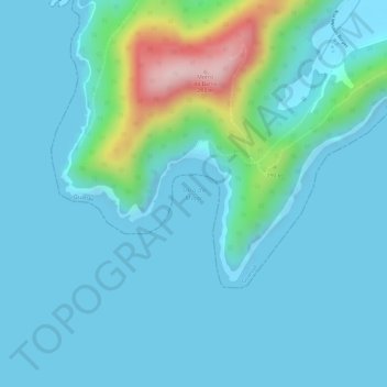 Mapa topográfico Saco do Major, altitud, relieve