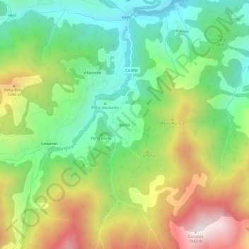 Mapa topográfico Barrio, altitud, relieve