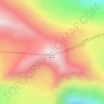 Mapa topográfico Mount Wood, altitud, relieve