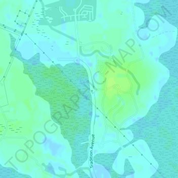 Mapa topográfico Hilton Head Lakes North, altitud, relieve