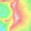 Mapa topográfico Guagua Pichincha, altitud, relieve