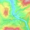 Mapa topográfico Offensen, altitud, relieve