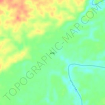 Mapa topográfico Caiçá, altitud, relieve
