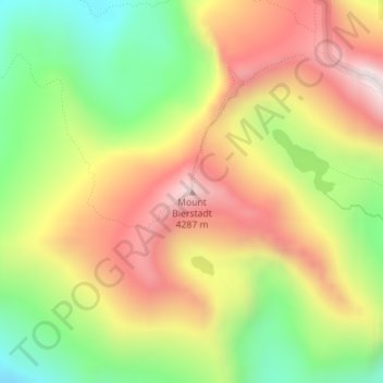 Mapa topográfico Mount Bierstadt, altitud, relieve