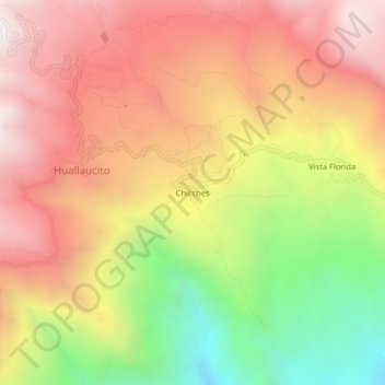 Mapa topográfico Chicches, altitud, relieve