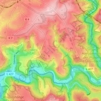 Mapa topográfico Hästen, altitud, relieve