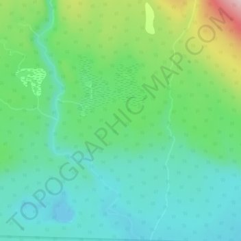 Mapa topográfico Cassiar Mountains, altitud, relieve