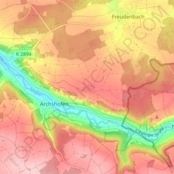 Mapa topográfico Schön, altitud, relieve