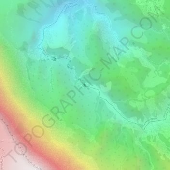 Mapa topográfico Trois Roches, altitud, relieve