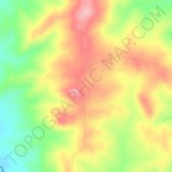 Mapa topográfico Garzón Arriba, altitud, relieve