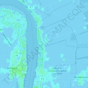 Mapa topográfico Kleihusen, altitud, relieve