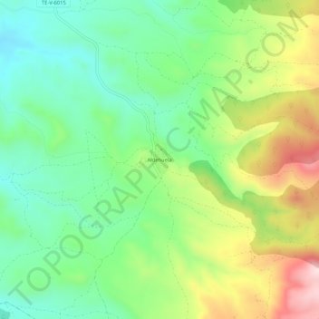 Mapa topográfico Aldehuela, altitud, relieve