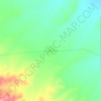 Mapa topográfico La Lagunilla, altitud, relieve