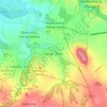 Mapa topográfico Särka, altitud, relieve