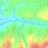 Mapa topográfico Longdale, altitud, relieve