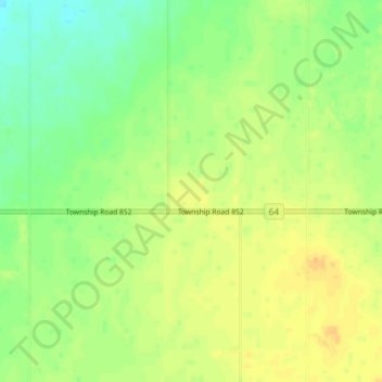 Mapa topográfico Cleardale Hutterite Colony, altitud, relieve