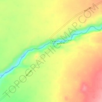 Mapa topográfico El Sifon, altitud, relieve