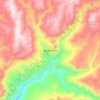 Mapa topográfico Maguarichi, altitud, relieve