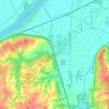 Mapa topográfico Cobbler, altitud, relieve