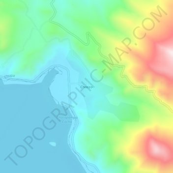 Mapa topográfico Chocco, altitud, relieve