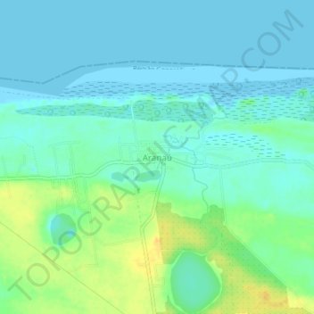 Mapa topográfico Aranaú, altitud, relieve