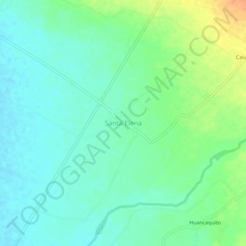 Mapa topográfico Santa Elena, altitud, relieve