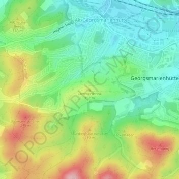 Mapa topográfico Lammersbrink, altitud, relieve
