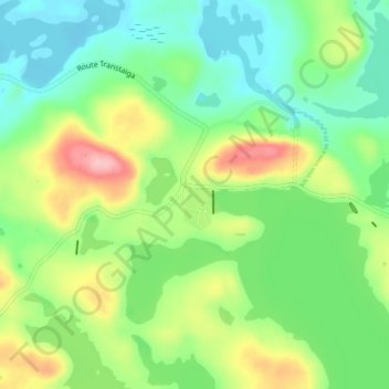 Mapa topográfico Brisay, altitud, relieve
