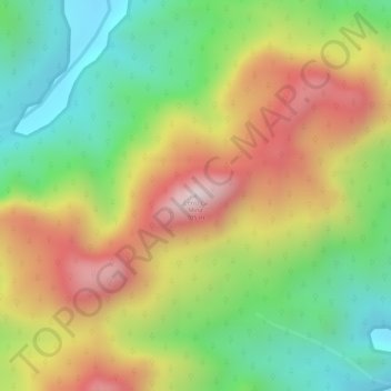 Mapa topográfico Cerro La Mina, altitud, relieve