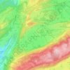 Mapa topográfico Arc-sous-Cicon, altitud, relieve