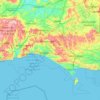 Mapa topográfico Dorset National Landscape, altitud, relieve