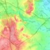 Mapa topográfico Hints, altitud, relieve