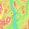 Mapa topográfico Dease Lake, altitud, relieve
