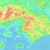 Mapa topográfico Poole, altitud, relieve