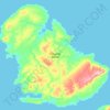 Mapa topográfico Cameron Island, altitud, relieve