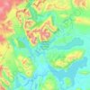 Mapa topográfico Parque Nacional Torres del Paine, altitud, relieve