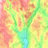 Mapa topográfico Torrington, altitud, relieve