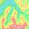 Mapa topográfico Pontresina, altitud, relieve