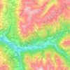 Mapa topográfico Albula/Alvra, altitud, relieve