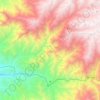 Mapa topográfico Pariacoto, altitud, relieve