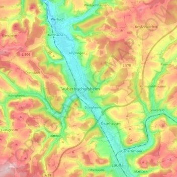 Mapa topográfico 97941, altitud, relieve