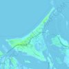 Mapa topográfico جزيرة السعديات, altitud, relieve