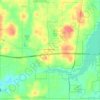 Mapa topográfico Auburn Township, altitud, relieve