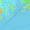 Mapa topográfico 珠海市, altitud, relieve